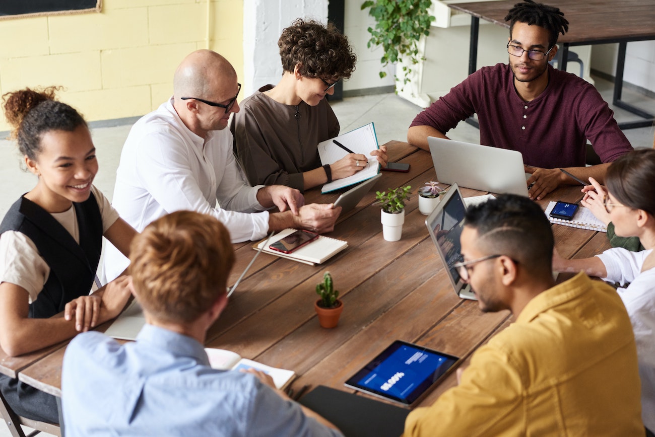 Managers in a meeting